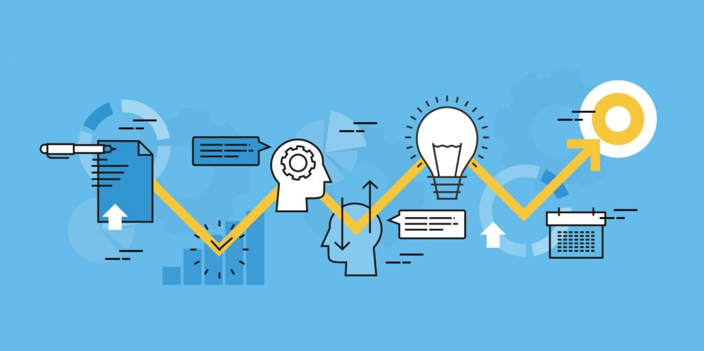 Infographic over innovatie en strategie concepten